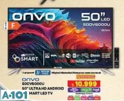 ONVO 50OV6000U 50 İNÇ ULTRA HD ANDROİD 13 SMART LED TV AKILLI TELEVİZYON